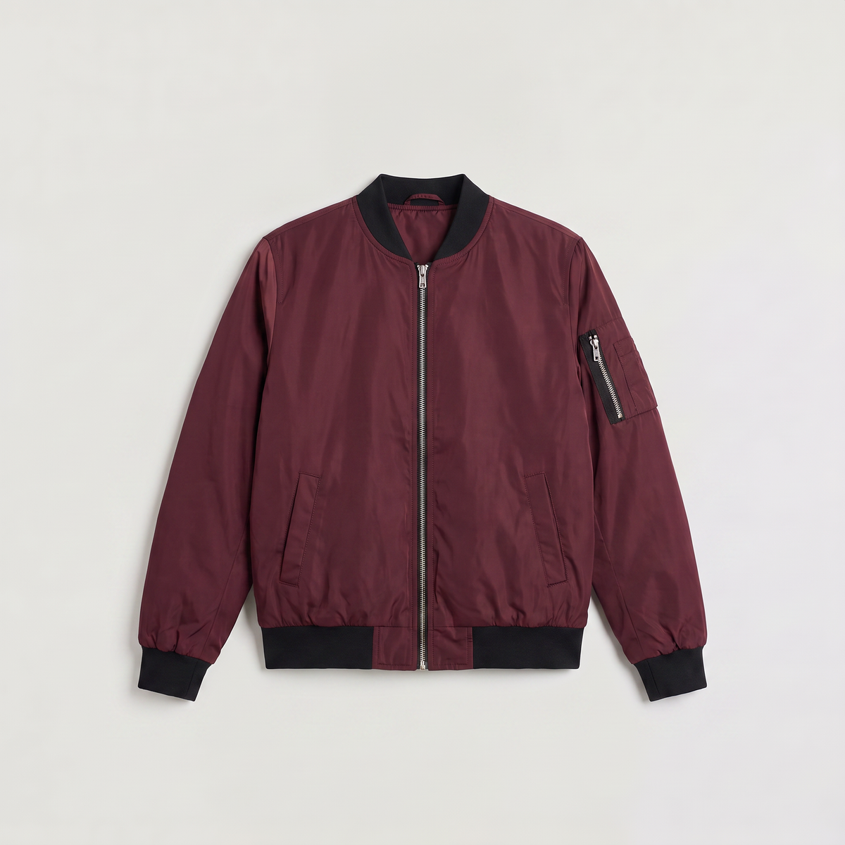 Contrast Trim Bomber Jacket