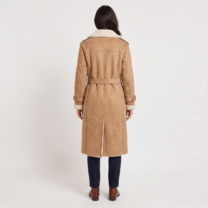 Longline Borg-Lined Aviator Coat