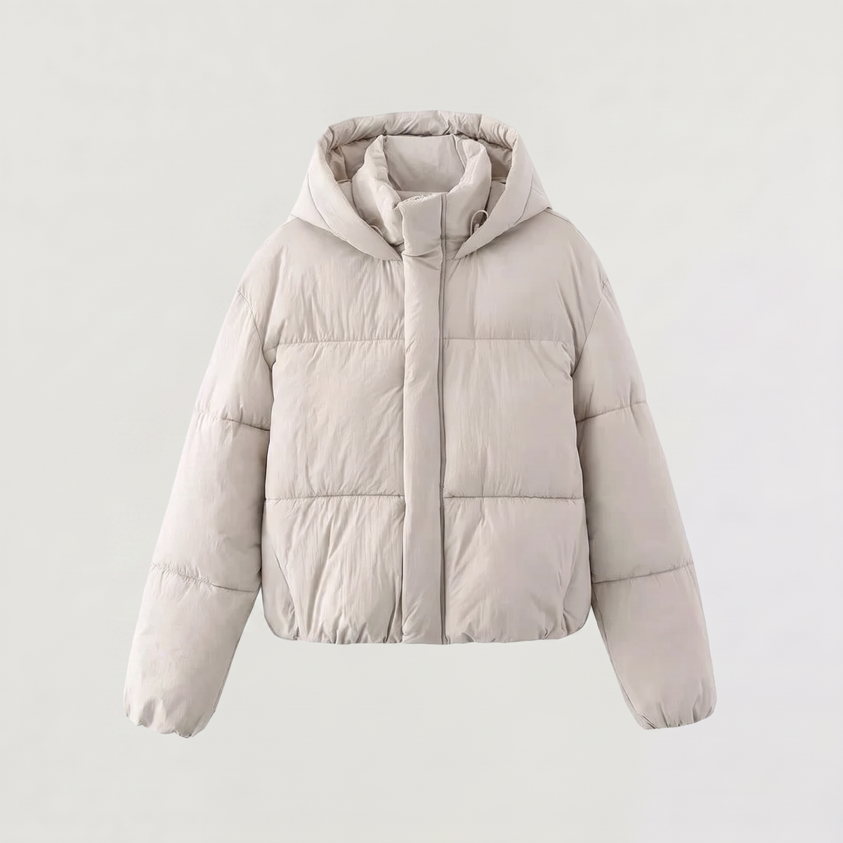 Cropped Hooded Puffer Jacket