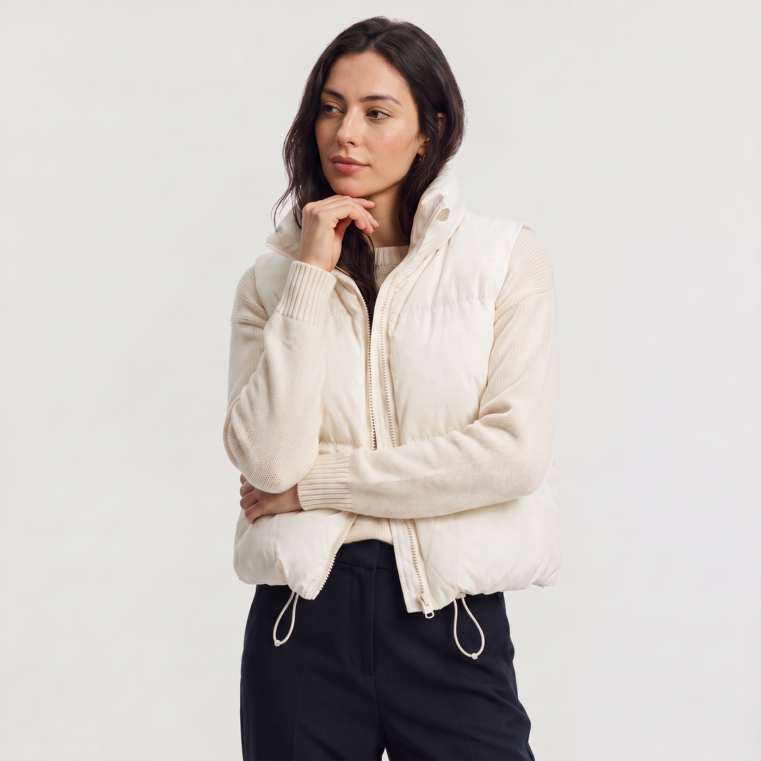 Cropped Quilted Puffer Gilet
