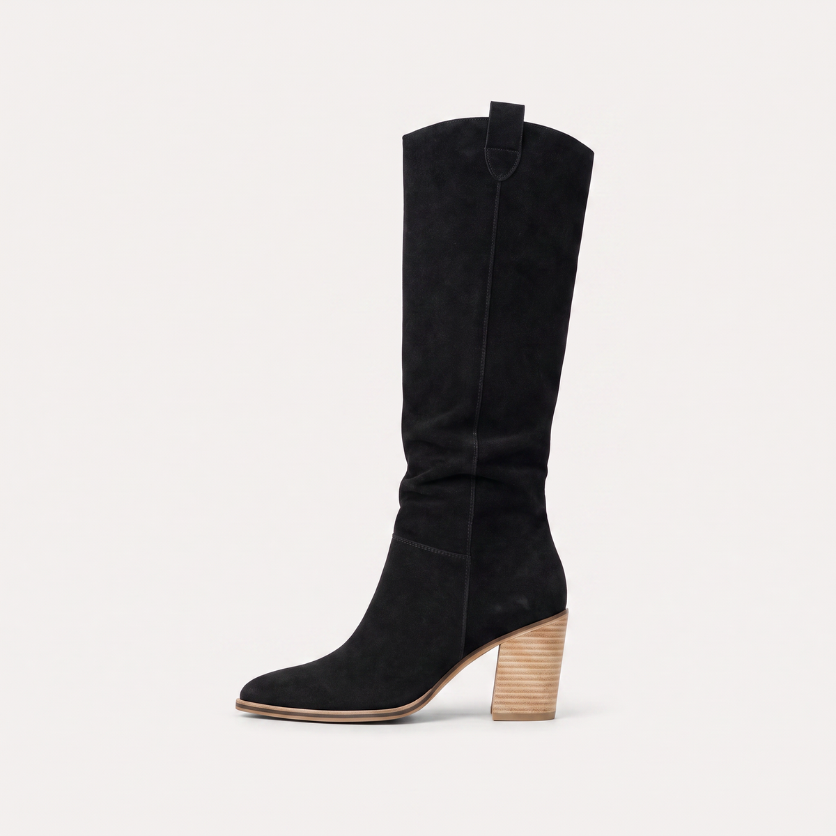 Knee-High Cushioned Leather Boots