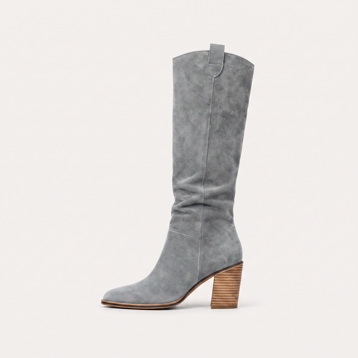 Knee-High Cushioned Leather Boots