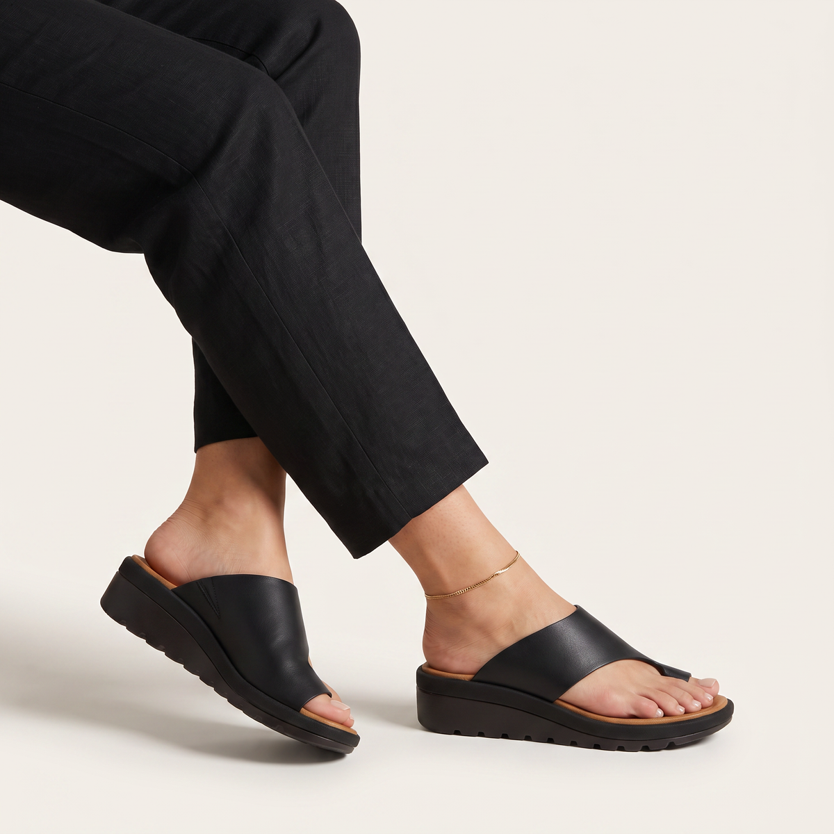 Toe-Loop Platform Sandals