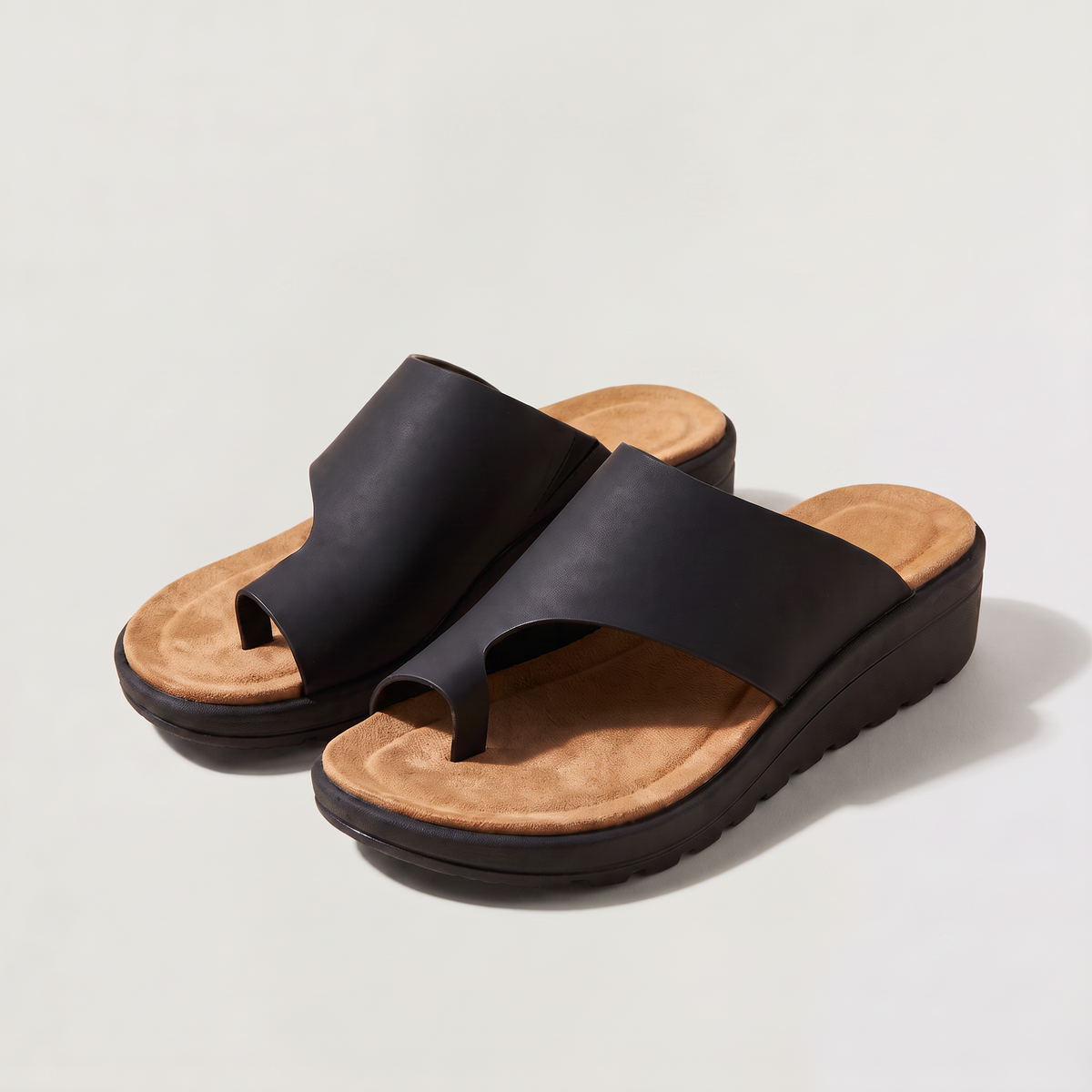 Toe-Loop Platform Sandals