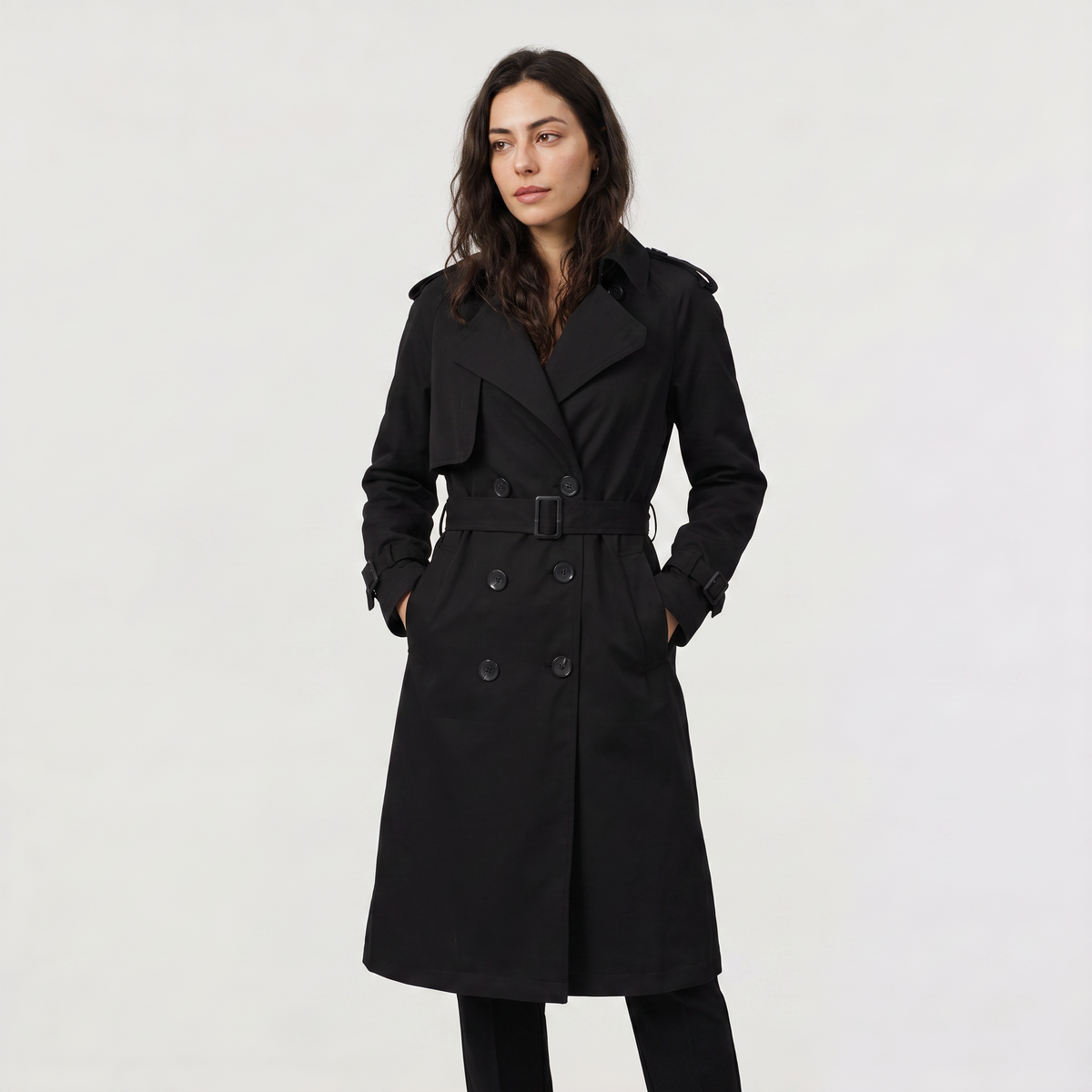 Single Breasted Belted Trench Coat