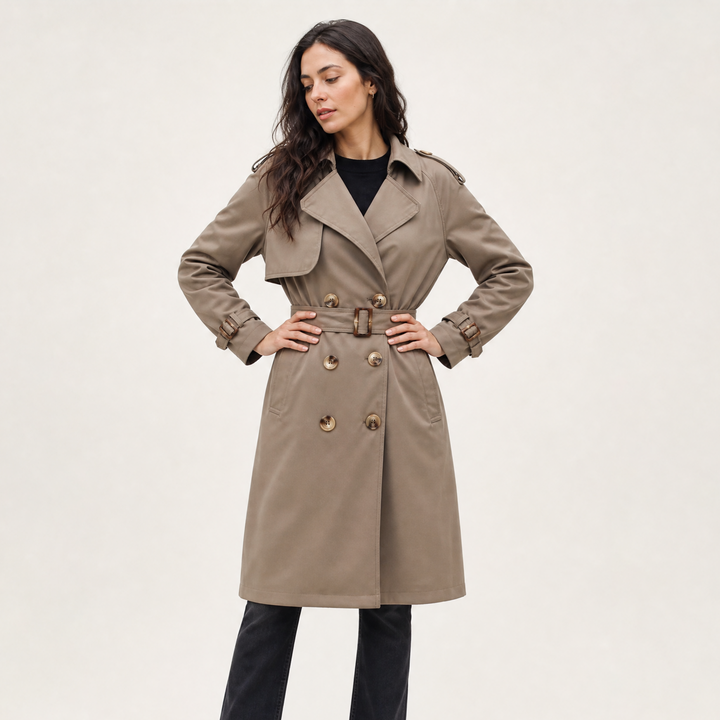 Single Breasted Belted Trench Coat