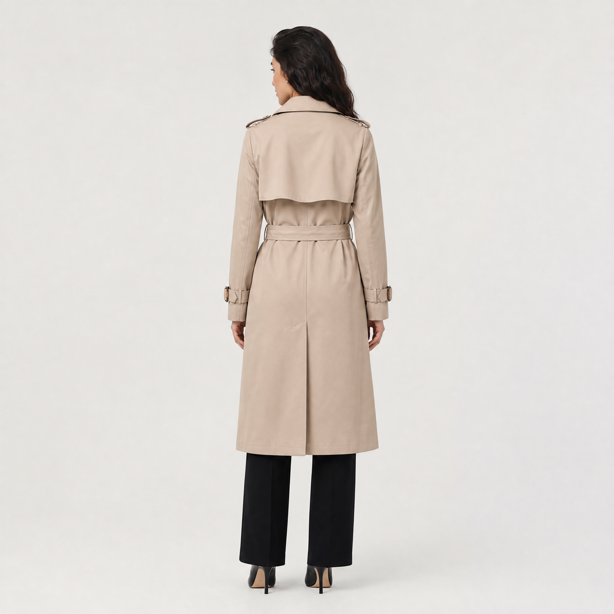 Single Breasted Belted Trench Coat