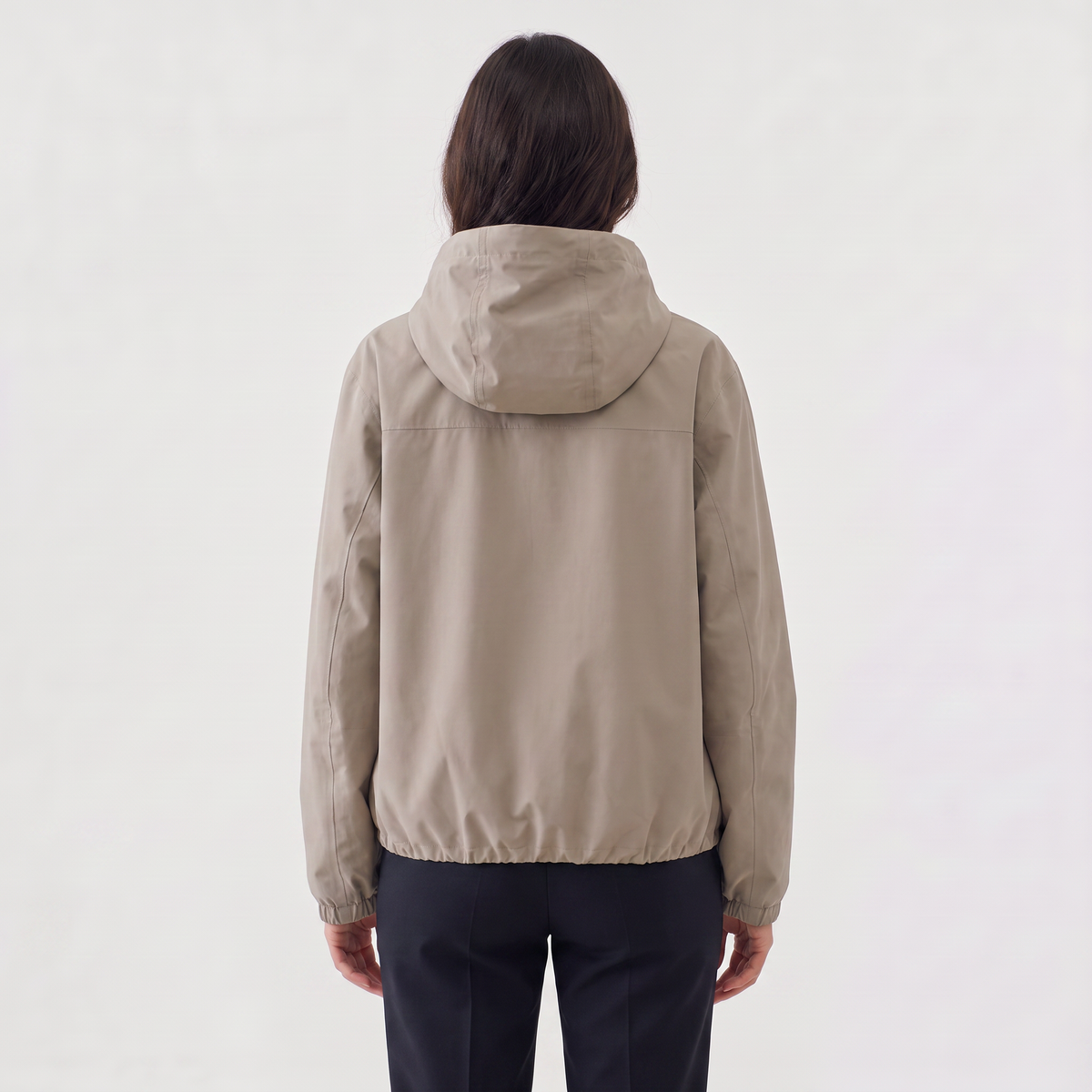 Short Hooded Rain Jacket