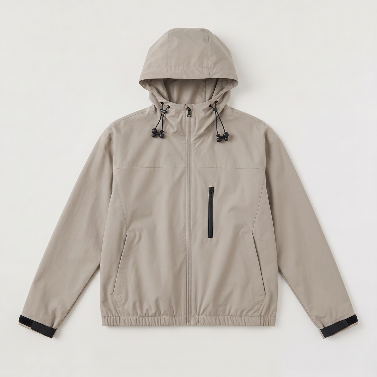 Short Hooded Rain Jacket