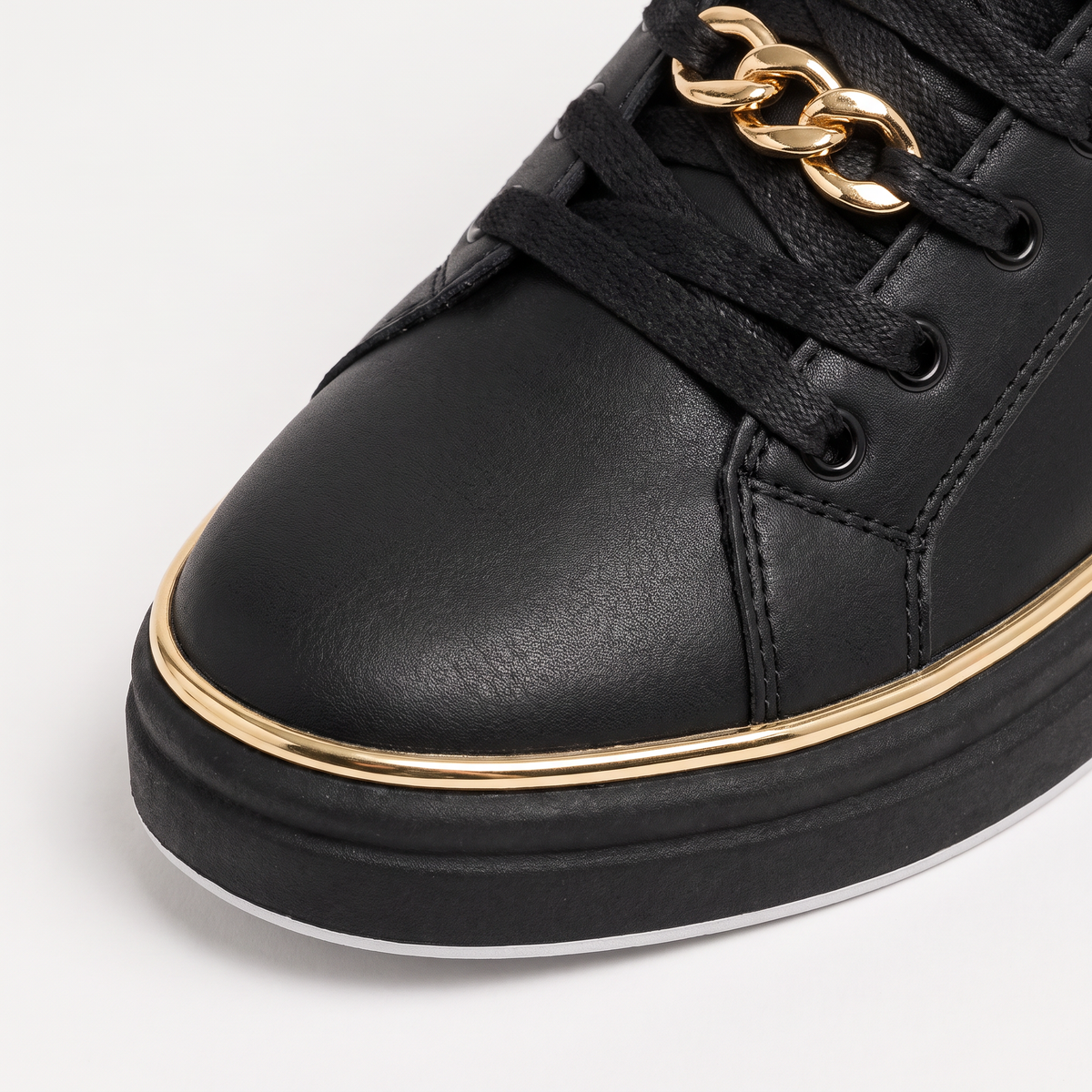 Orthopedic Lace-Up Trainers with Chain Detail