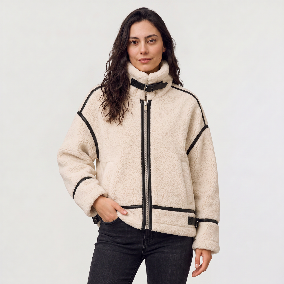 Teddy Borg Zip-Up Jacket