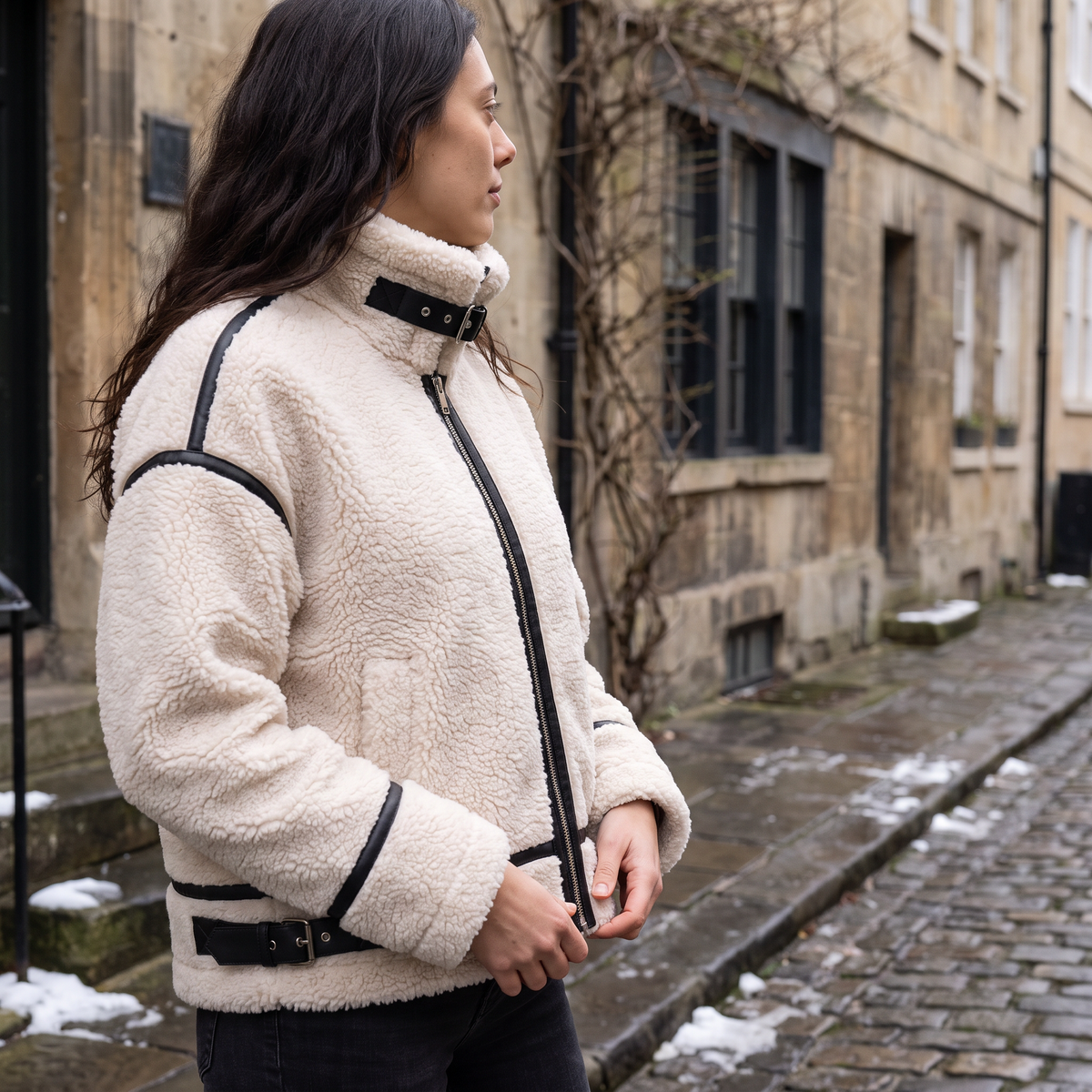 Teddy Borg Zip-Up Jacket