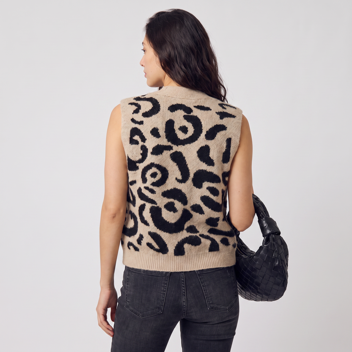 Patterned Button-Front Waistcoat