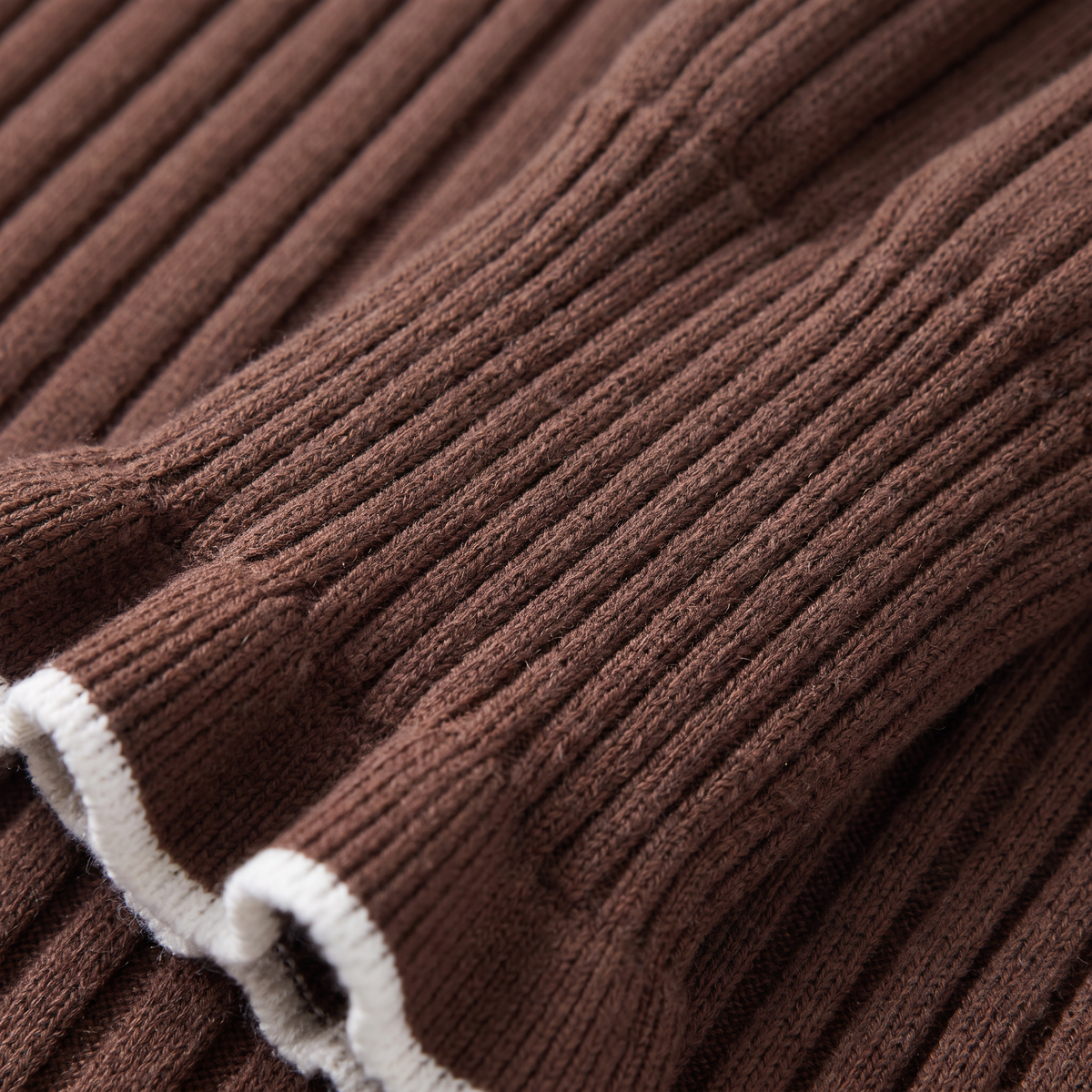 Ribbed Polo Knit Jumper - Fitted Top