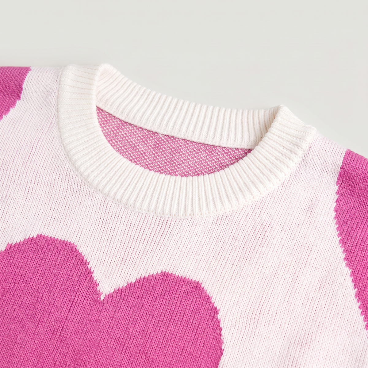 Heart Pattern Knitted Sweater