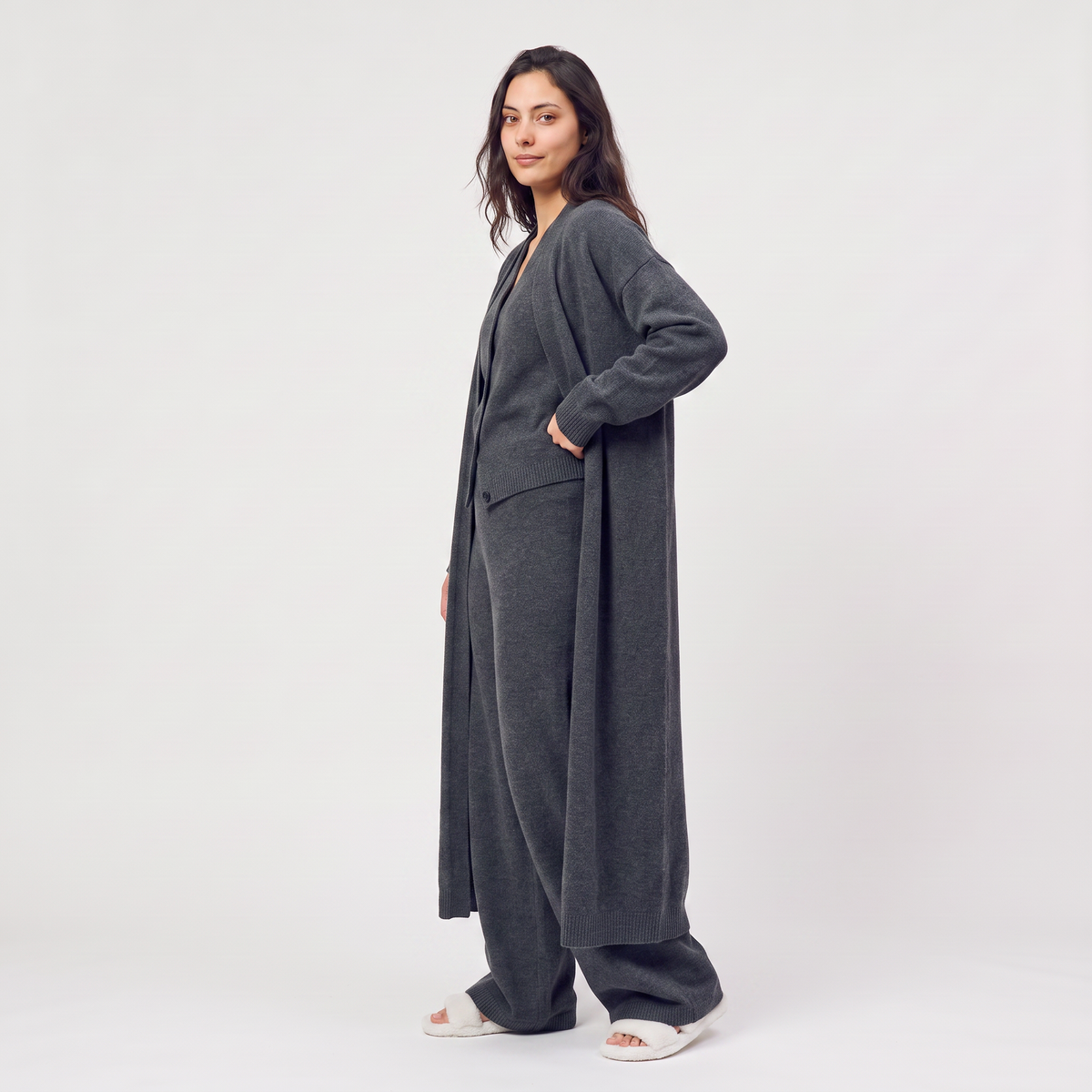 Three-Piece Knitted Cardigan Set