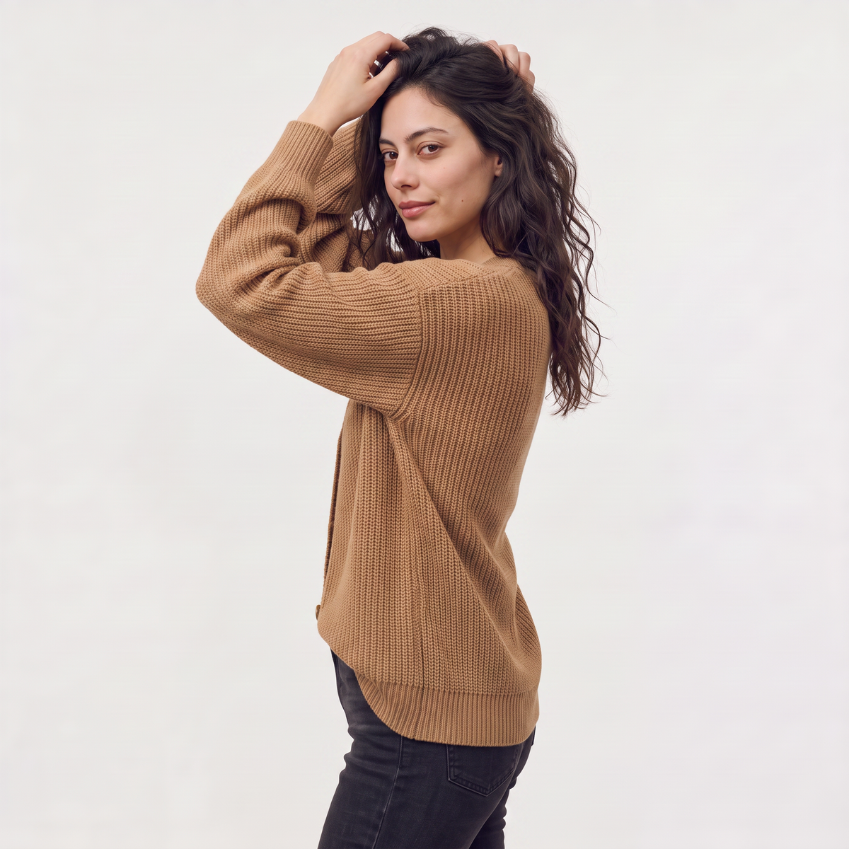 Evelyn V-Neck Button-Front Knit Cardigan