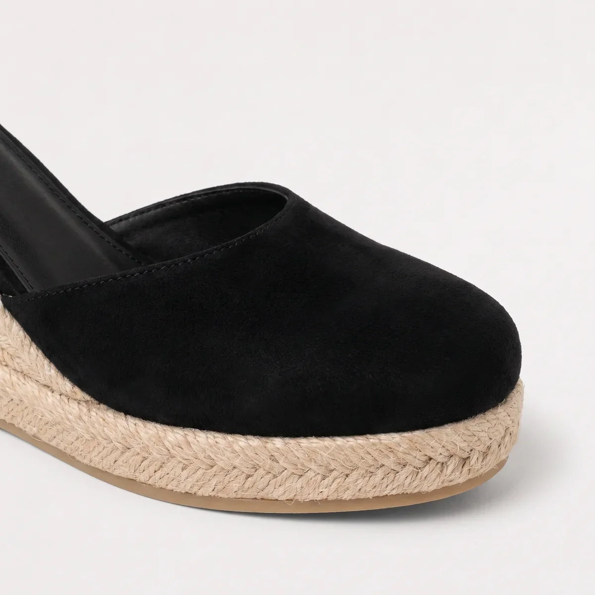 Closed-Toe Wedge Sandals - Ankle Strap
