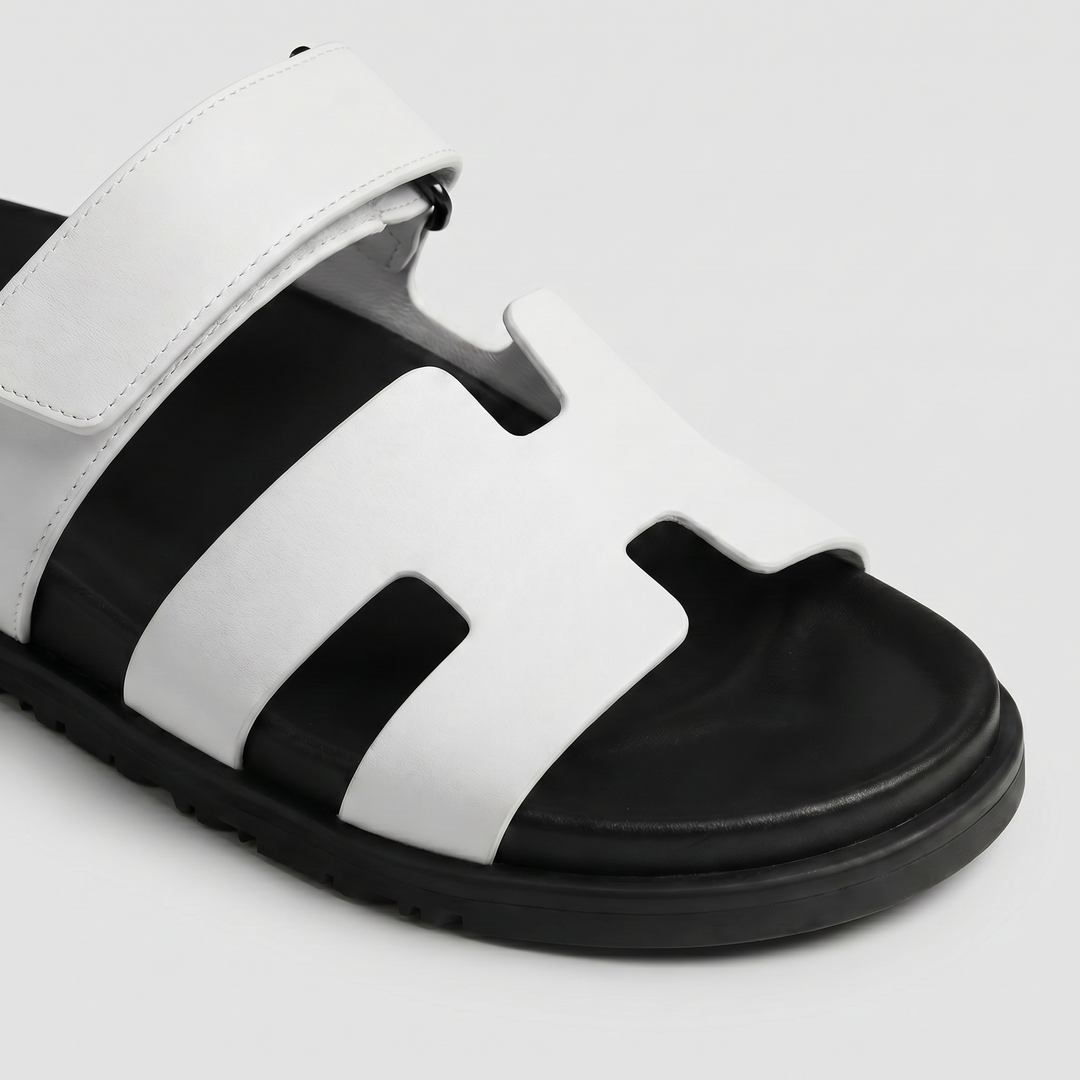 Double Strap Flat Slide Sandals