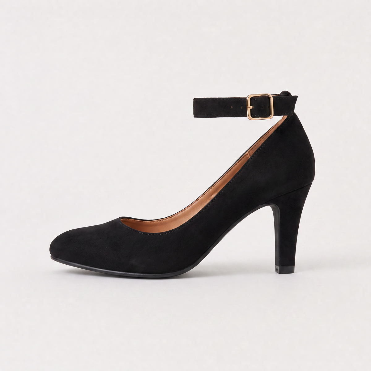 Ankle-Strap Block Heel Pumps