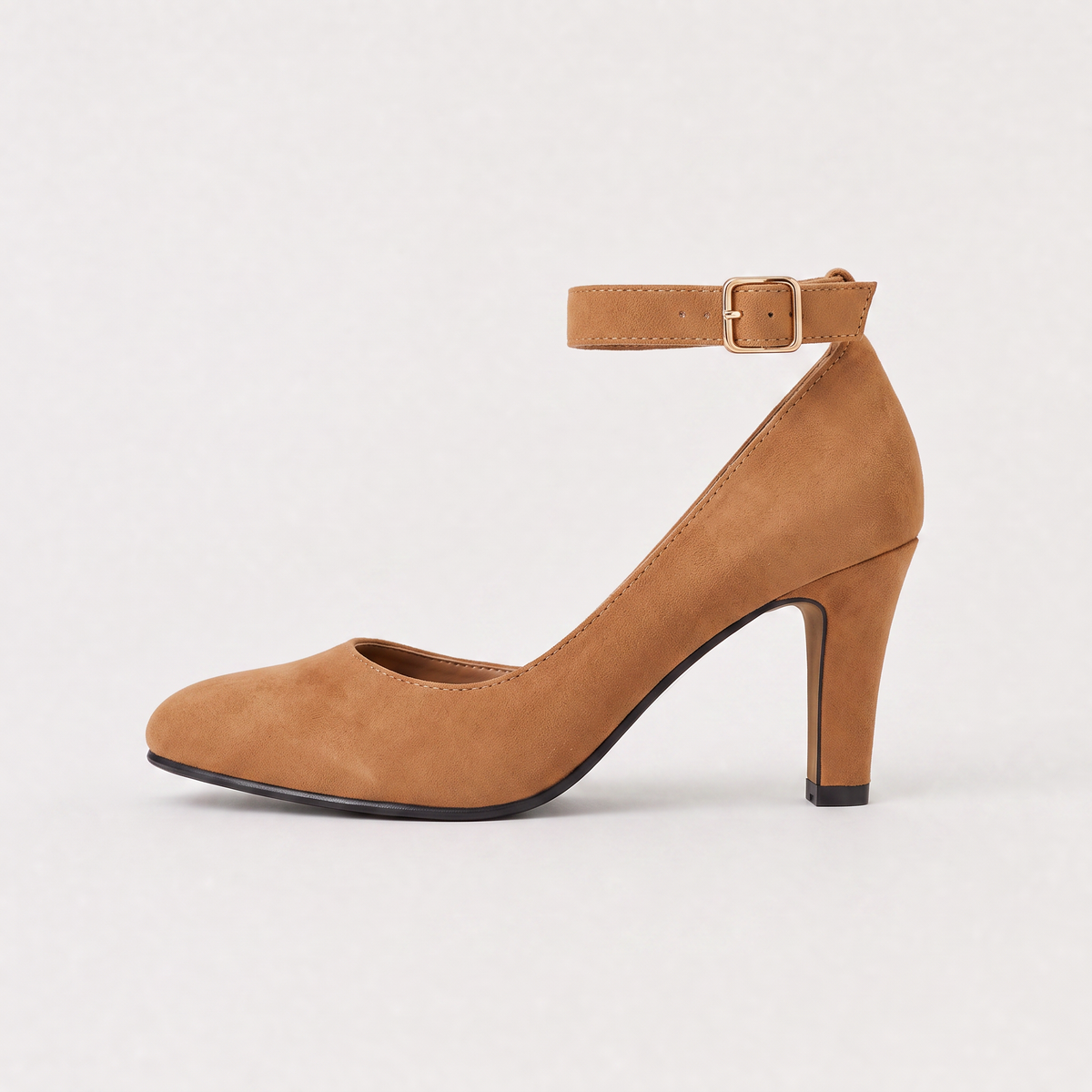 Ankle-Strap Block Heel Pumps