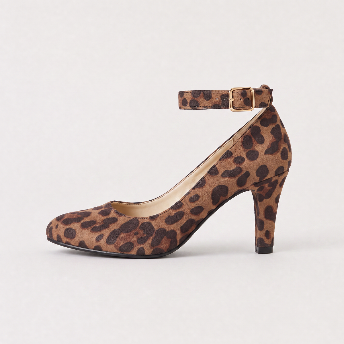 Ankle-Strap Block Heel Pumps