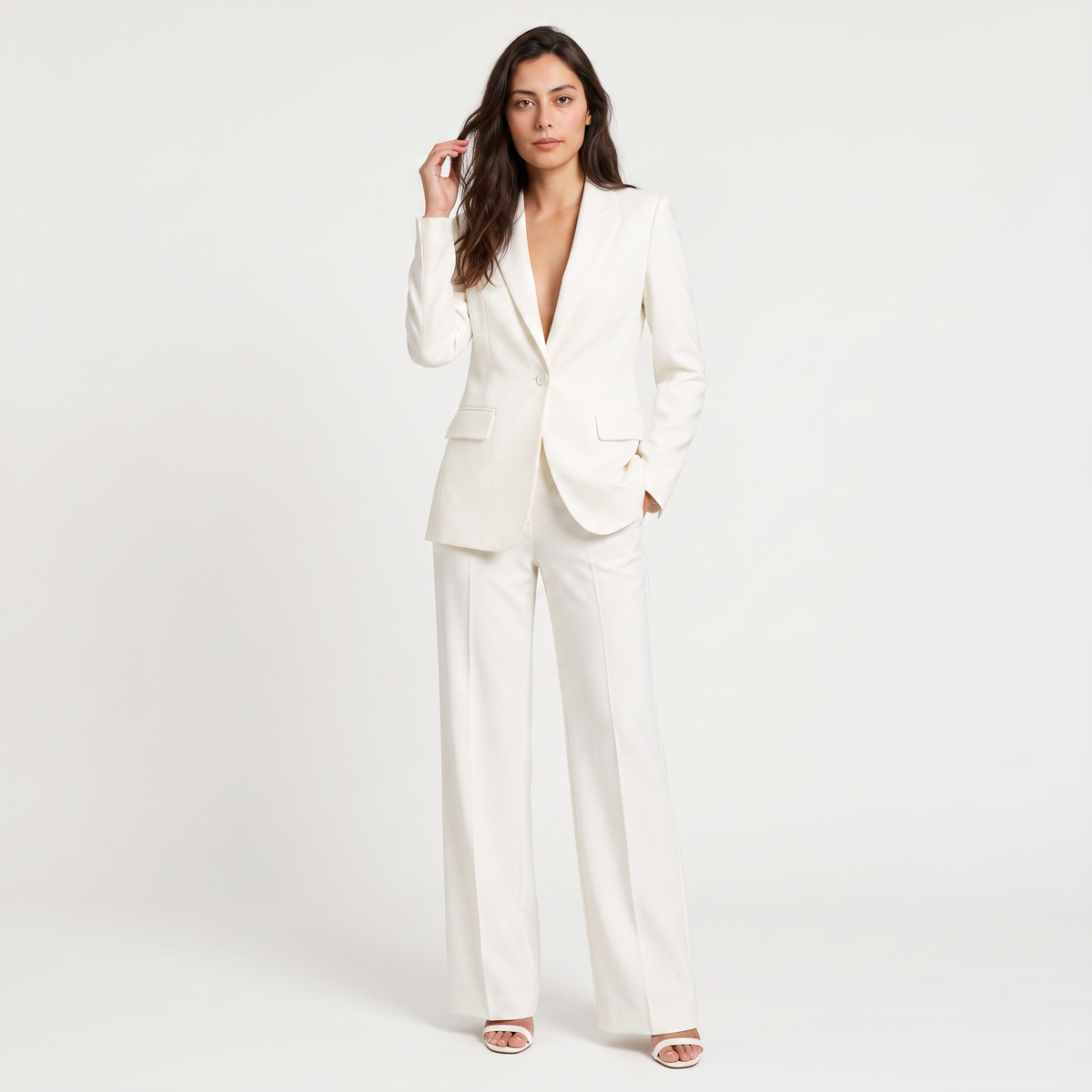 Tailored Blazer and Wide-Leg Trouser Set