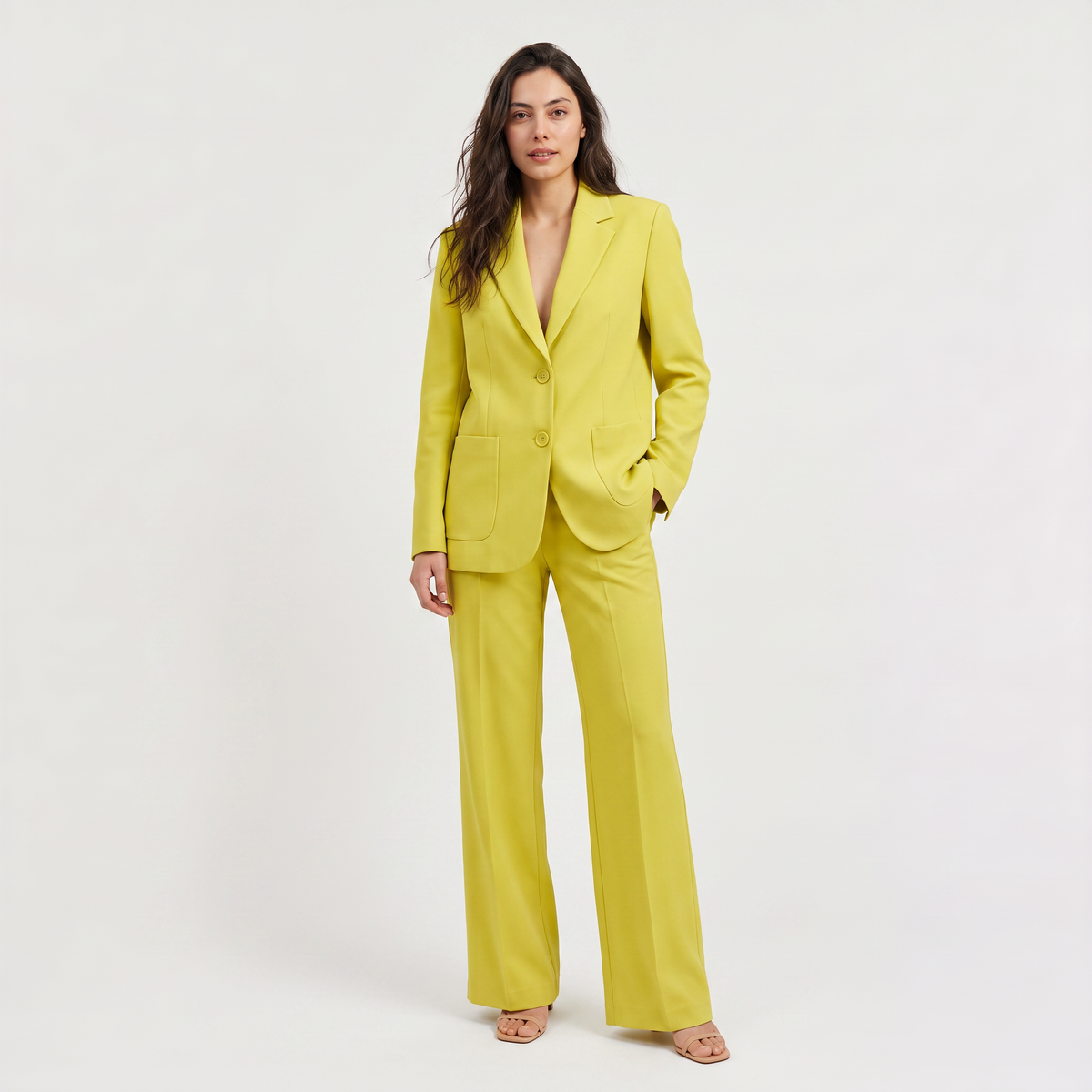 Tailored Blazer and Wide-Leg Trouser Set