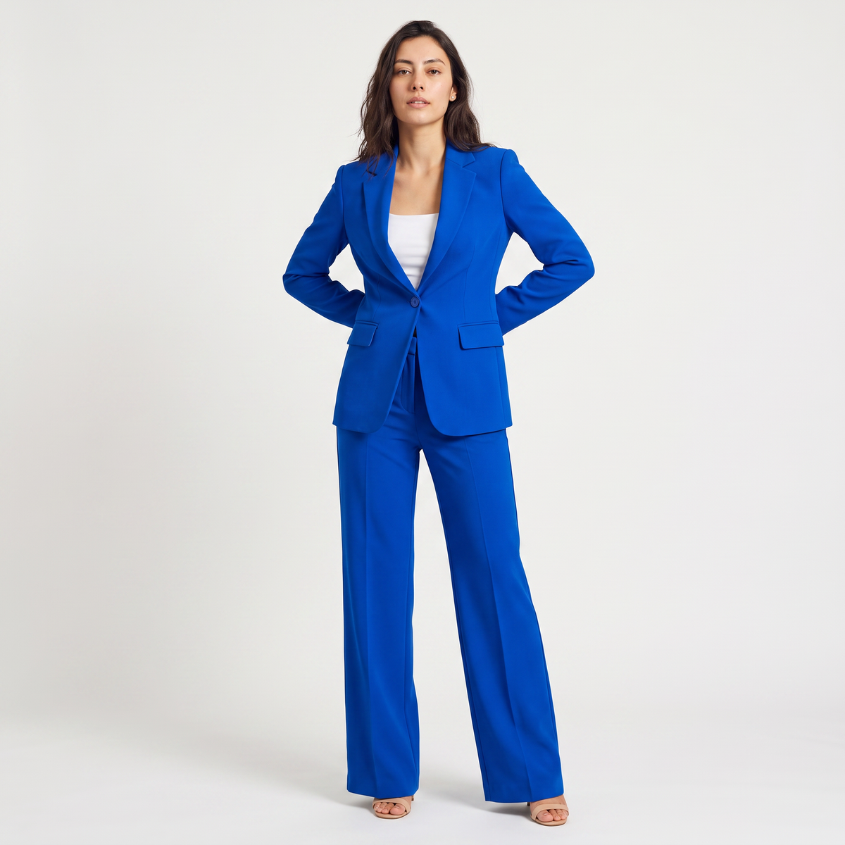 Tailored Blazer and Wide-Leg Trouser Set