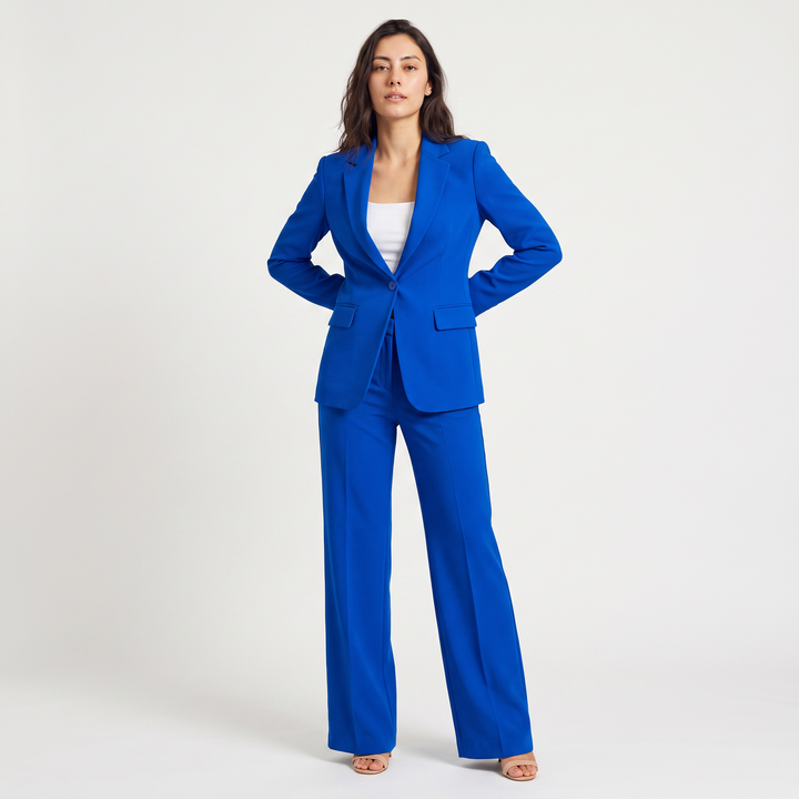 Tailored Blazer and Wide-Leg Trouser Set