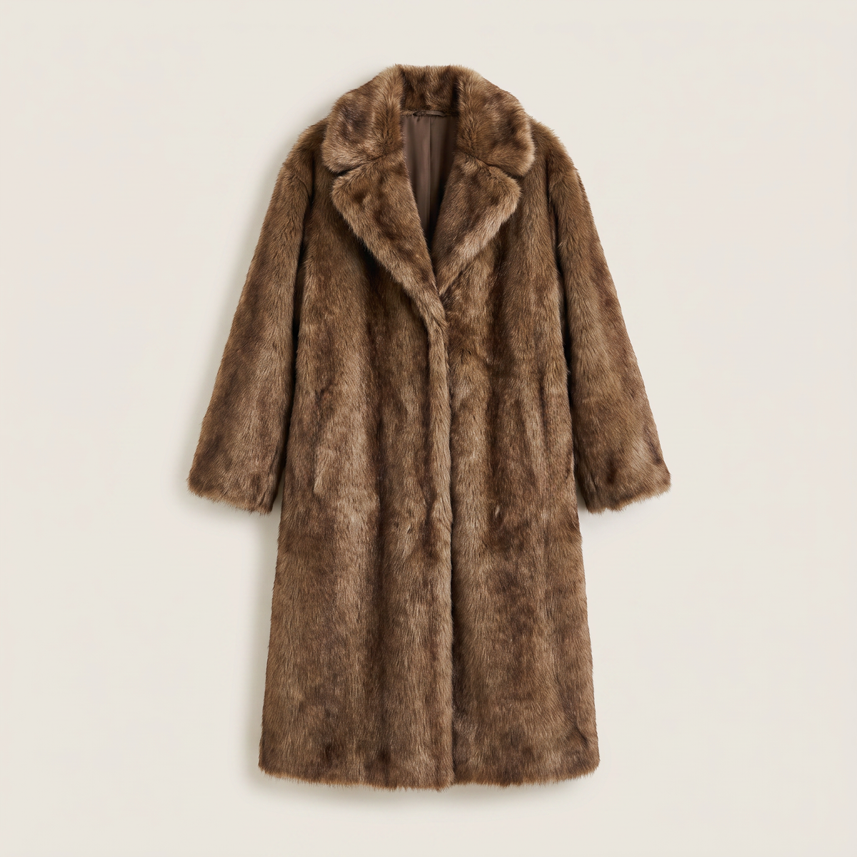 Long Faux Fur Overcoat