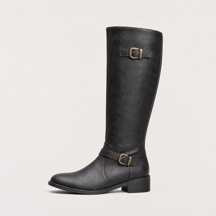 Pu Leather Knee-High Riding Boots