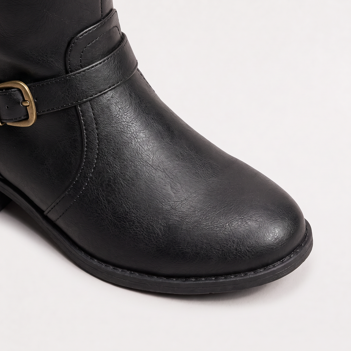 Pu Leather Knee-High Riding Boots