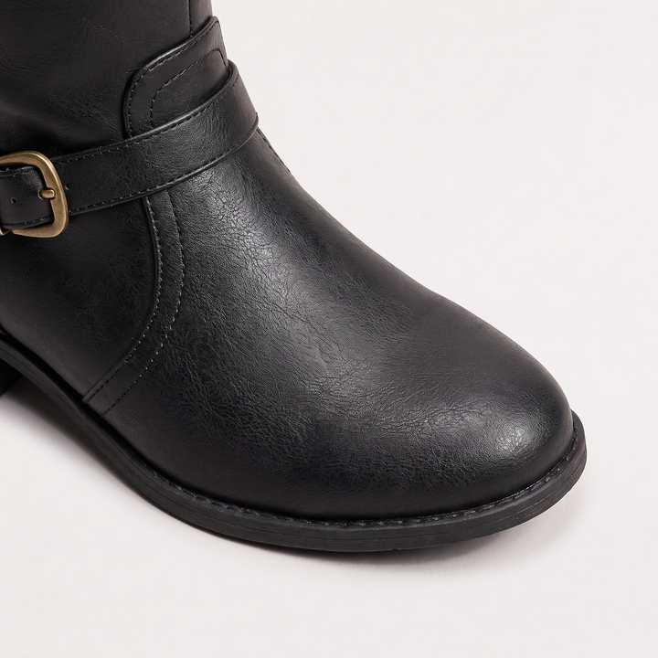 Pu Leather Knee-High Riding Boots