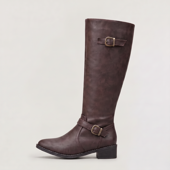 Pu Leather Knee-High Riding Boots