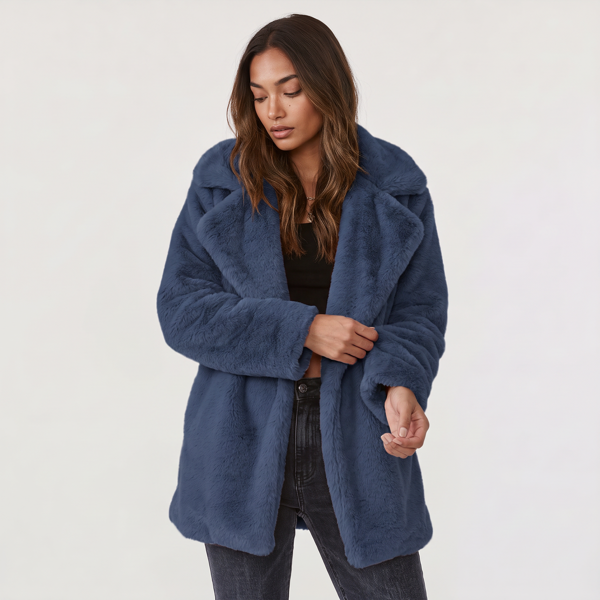 Plush Oversized Short Coat