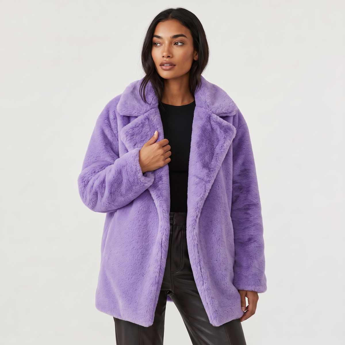 Plush Oversized Short Coat