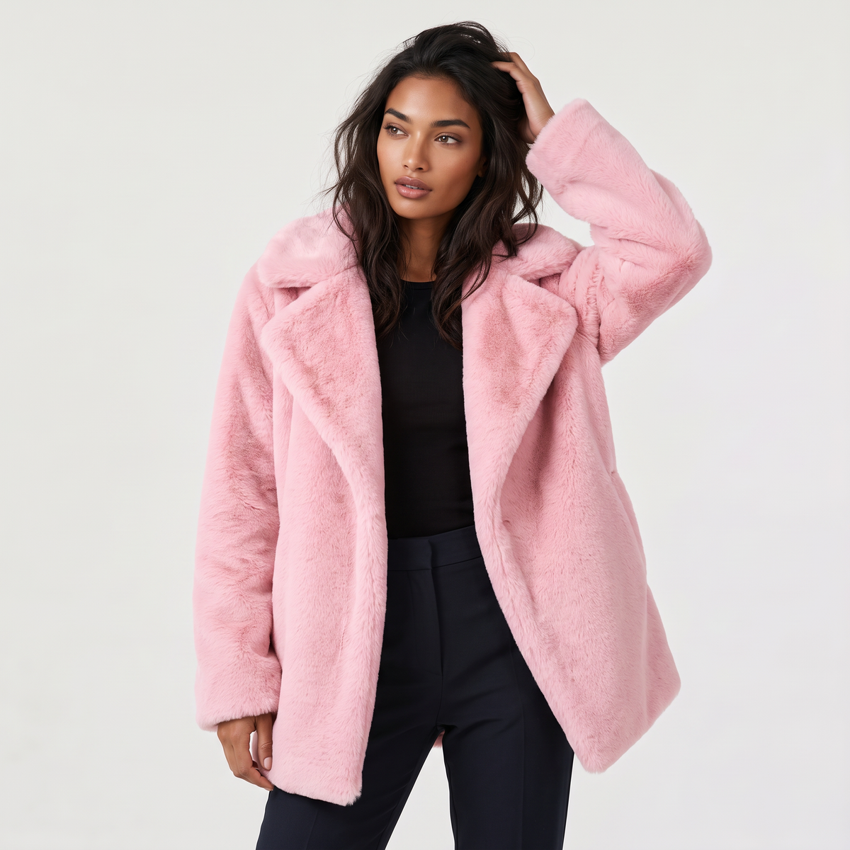 Plush Oversized Short Coat