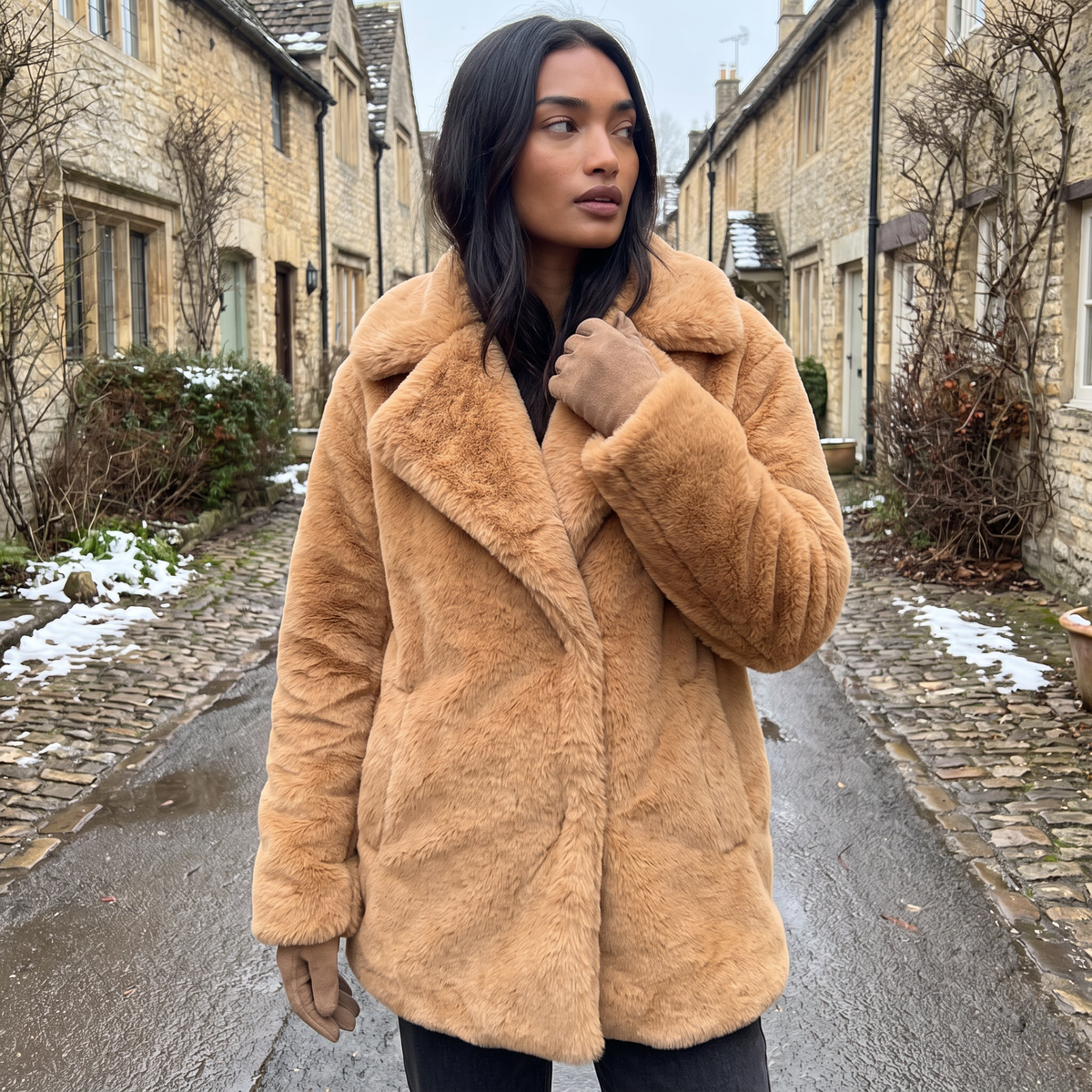 Plush Oversized Short Coat