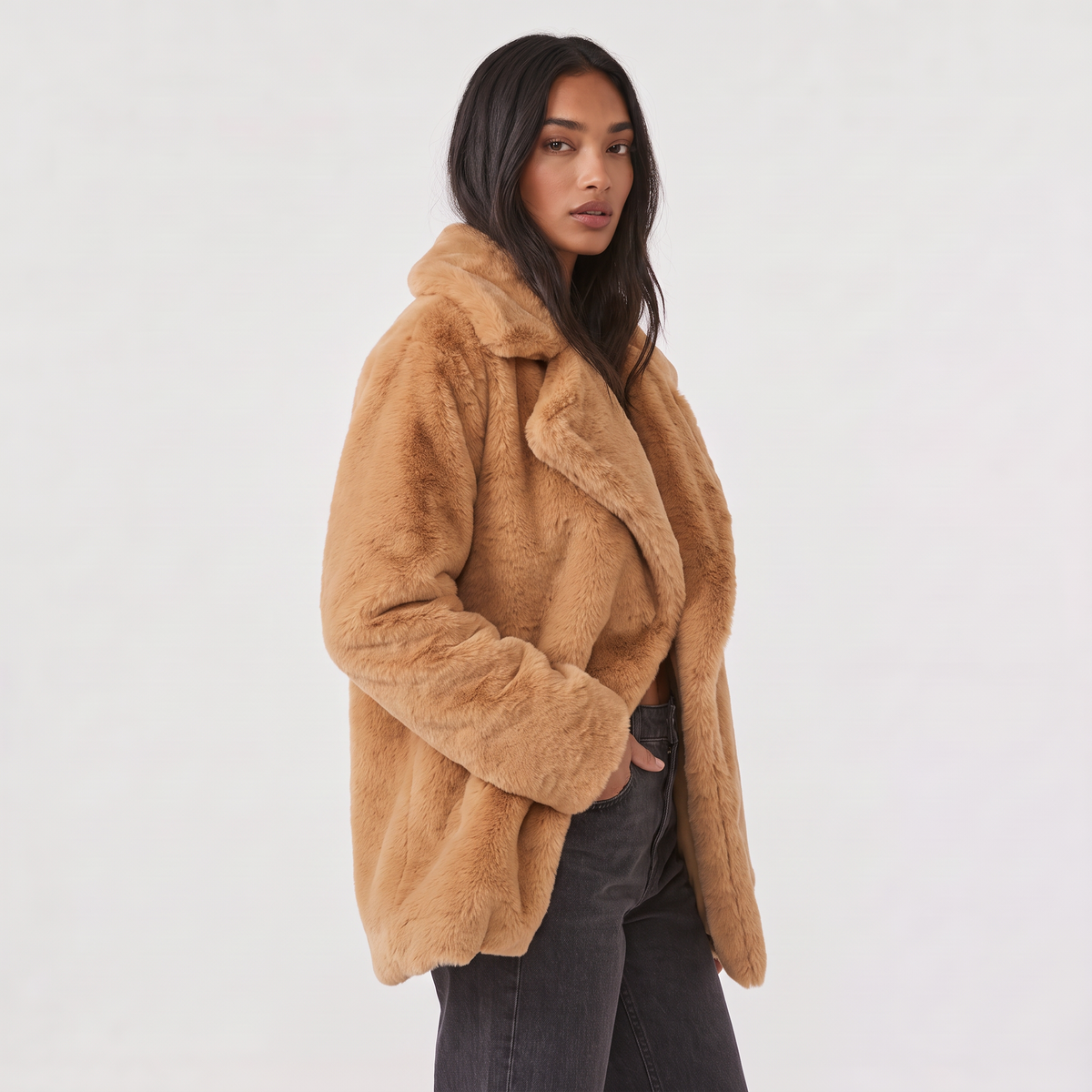 Plush Oversized Short Coat