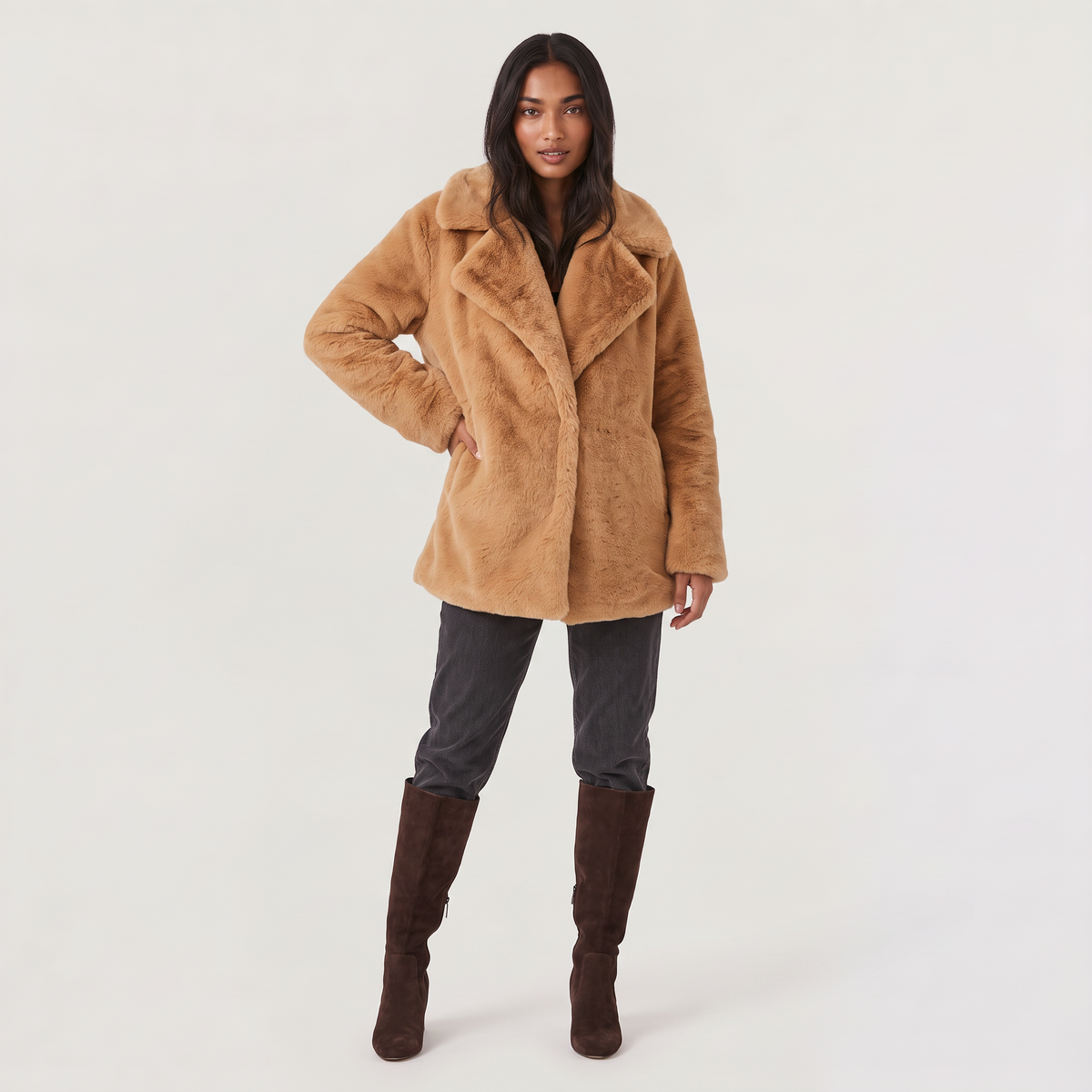 Plush Oversized Short Coat