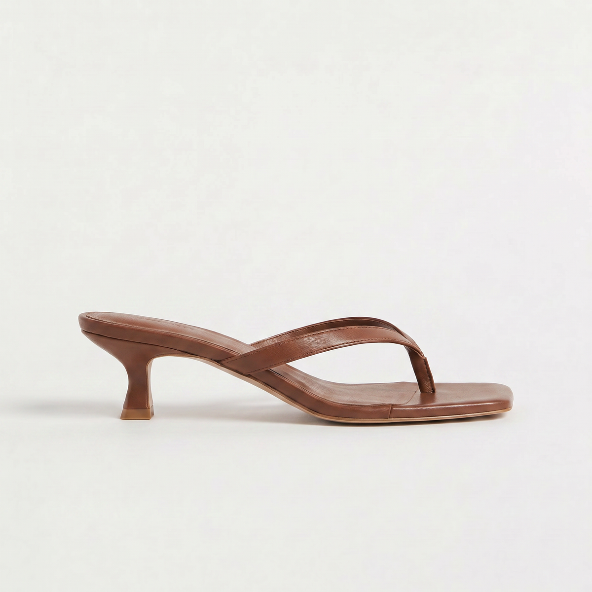 Square Toe Kitten Heel Sandals