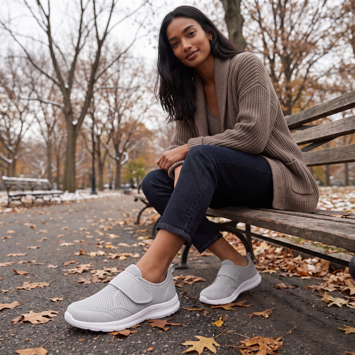 Extra-Wide Strap Walking Shoes