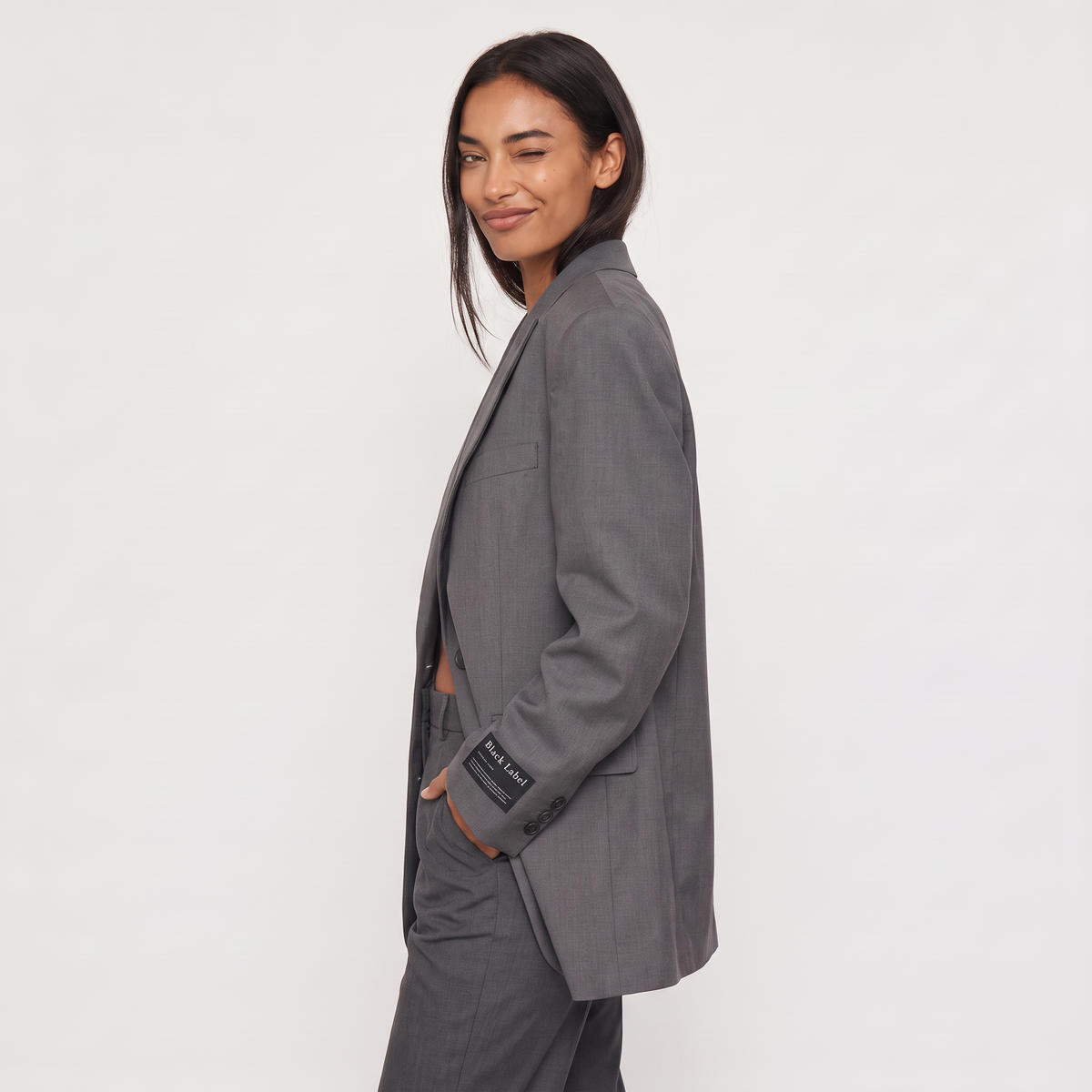 Oversized Notched Lapel Tailored Blazer