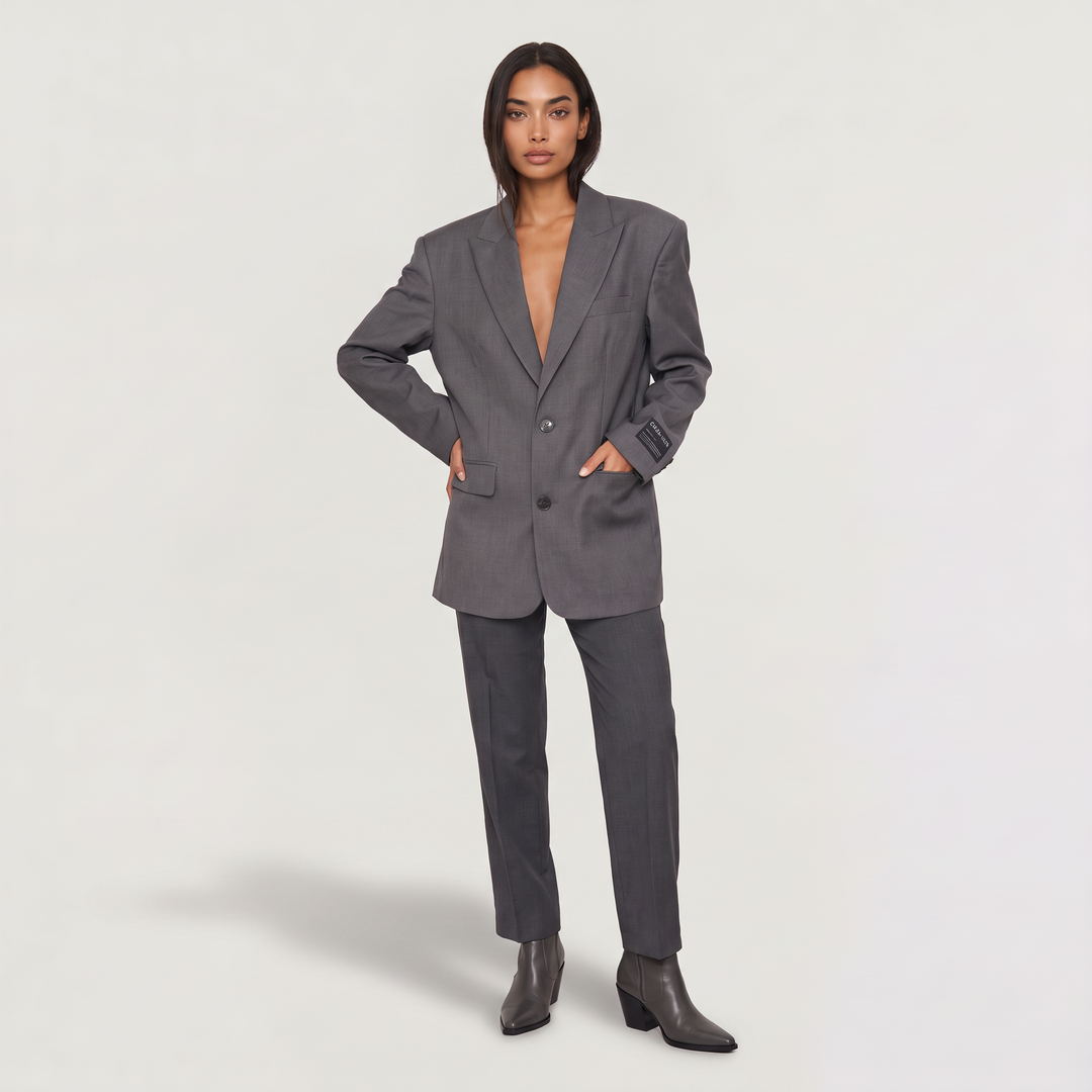 Oversized Notched Lapel Tailored Blazer