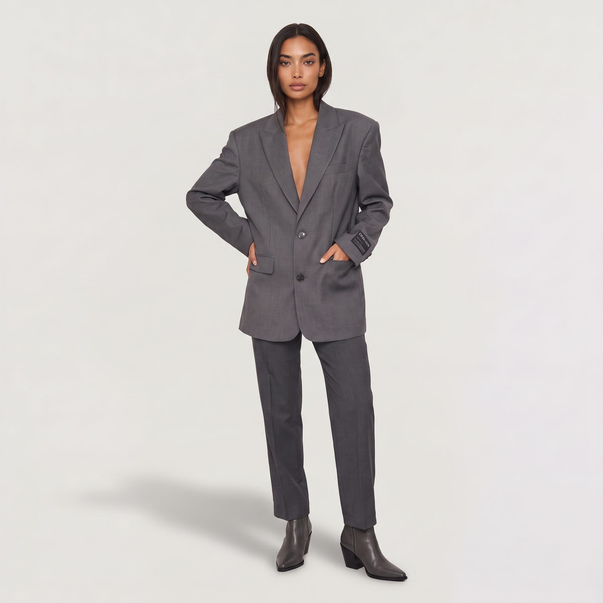 Oversized Notched Lapel Tailored Blazer