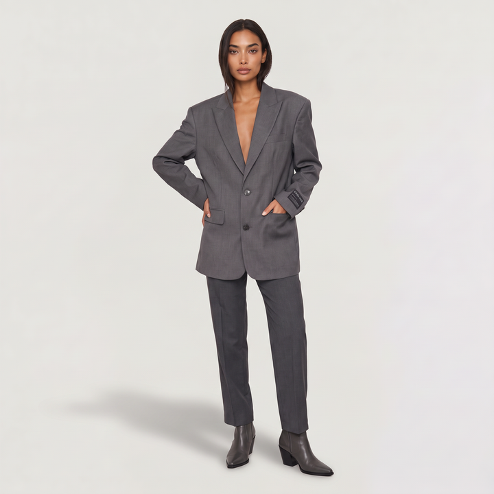 Oversized Notched Lapel Tailored Blazer