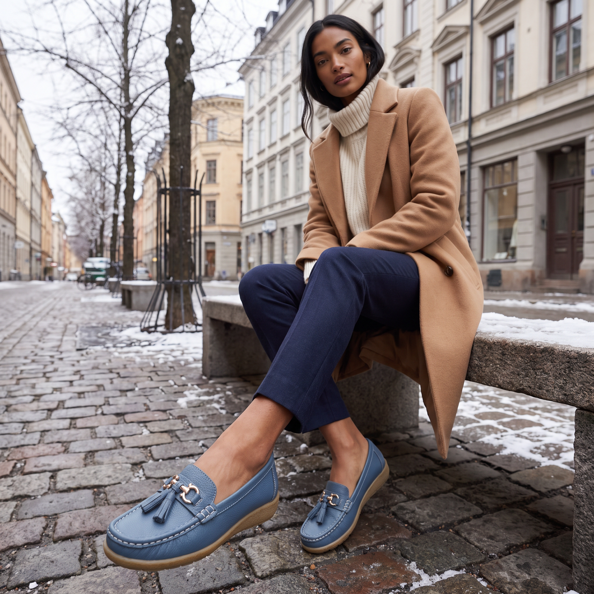 Tassel Detail Slip-On Loafers - Cushioned Insole