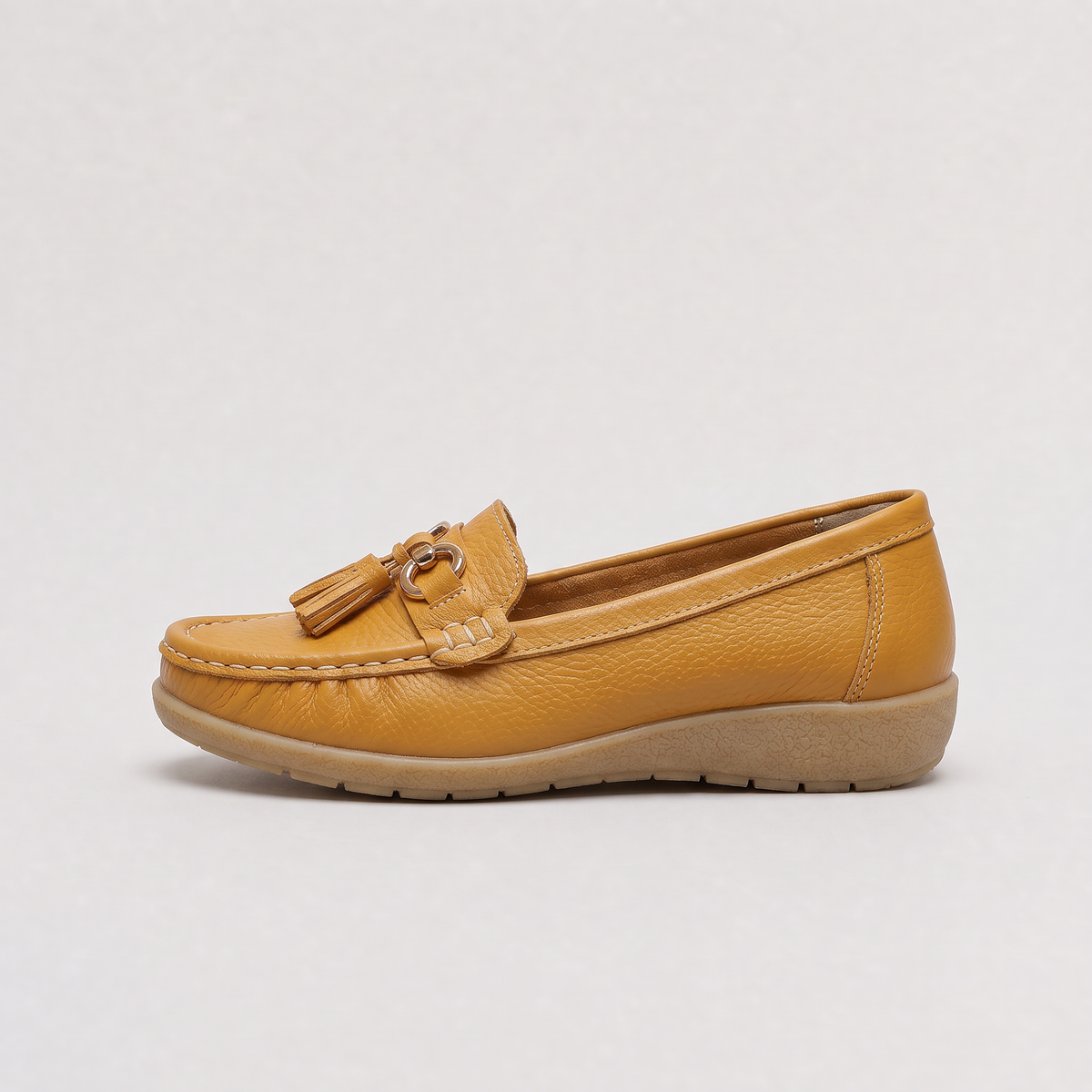 Tassel Detail Slip-On Loafers - Cushioned Insole