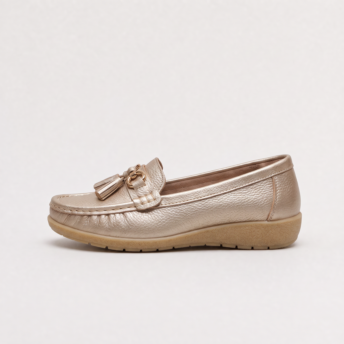 Tassel Detail Slip-On Loafers - Cushioned Insole